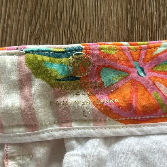 Spartina 449 Pineapple Bayshore Shorts High Rise Size Large - Picture 4 of 5